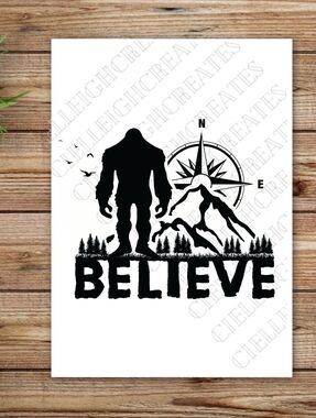 *2 for $20* Sasquatch Believe vinyl decal Sticker Handcrafted